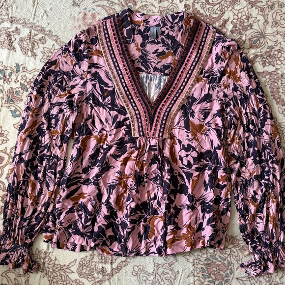 Anthropologie BI-nk Stephanie Long-Sleeve Top Medium - Picture 5 of 9